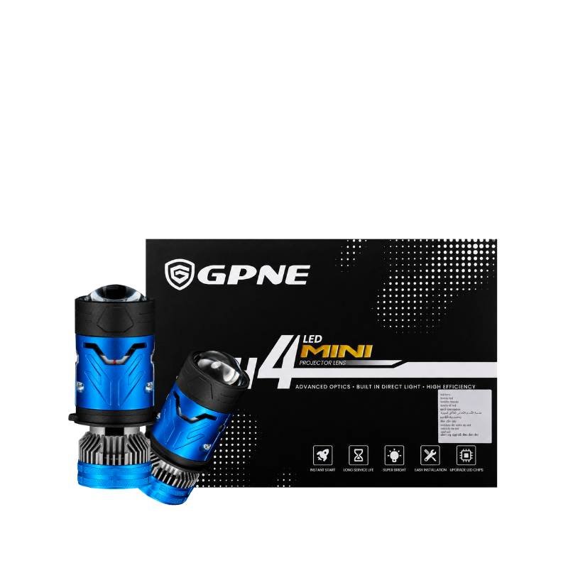 GPNE MINI Projector  H4 | มินิโปรเจคเตอร์ กำลังไฟ 60W-80W แสงขาว 6000K รับประกัน 2 ปี