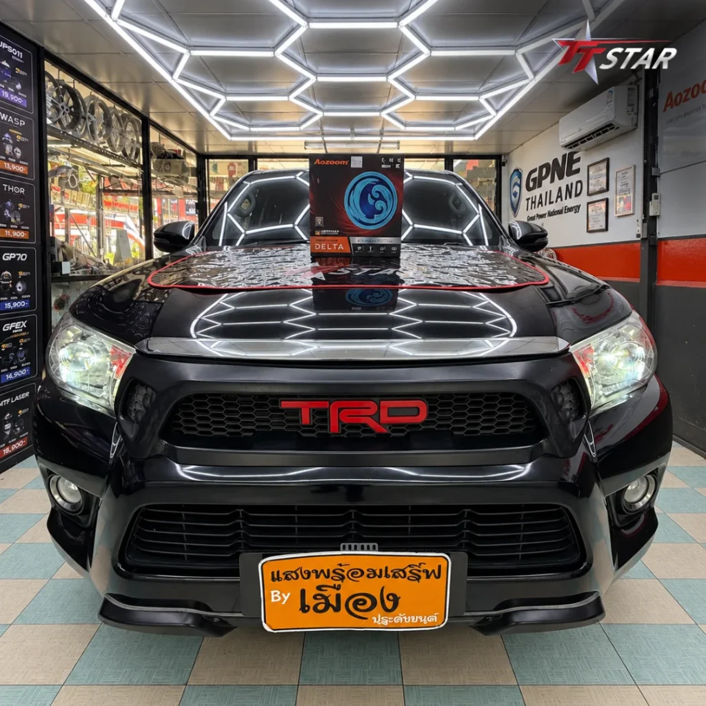ติดตั้งไฟหน้า TOYOTA HILUX REVO PRERUNNER ด้วย AOZOOM DELTA