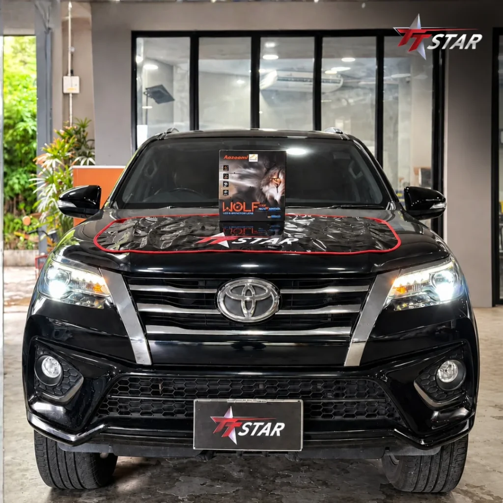 ติดตั้งไฟหน้า TOYOTA FORTUNER ด้วย AOZOOM WOLF
