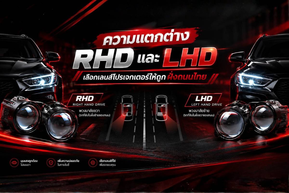 ความแตกต่างระหว่าง RHD และ LHD การเลือกเลนส์โปรเจกเตอร์ให้ตรงกับระบบขับขี่พวงมาลัยขวา (RHD)