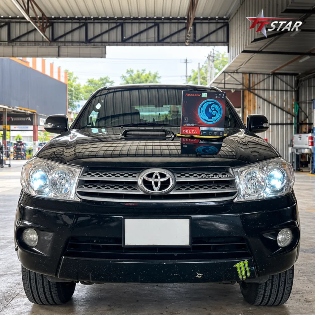 ติดตั้งไฟหน้า TOYOTA FORTUNER ด้วย AOZOOM DELTA - Nc Projector ลพบุรี