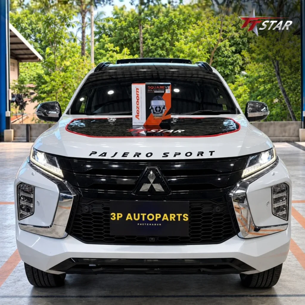 ติดตั้งไฟหน้า MITSUBISHI PAJERO SPORT ด้วย AOZOOM SQUARE VIII