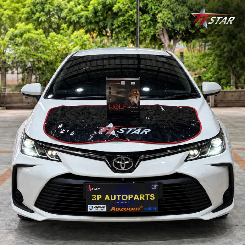 ติดตั้งไฟหน้า TOYOTA COROLLA ALTIS ด้วย AOZOOM WOLF