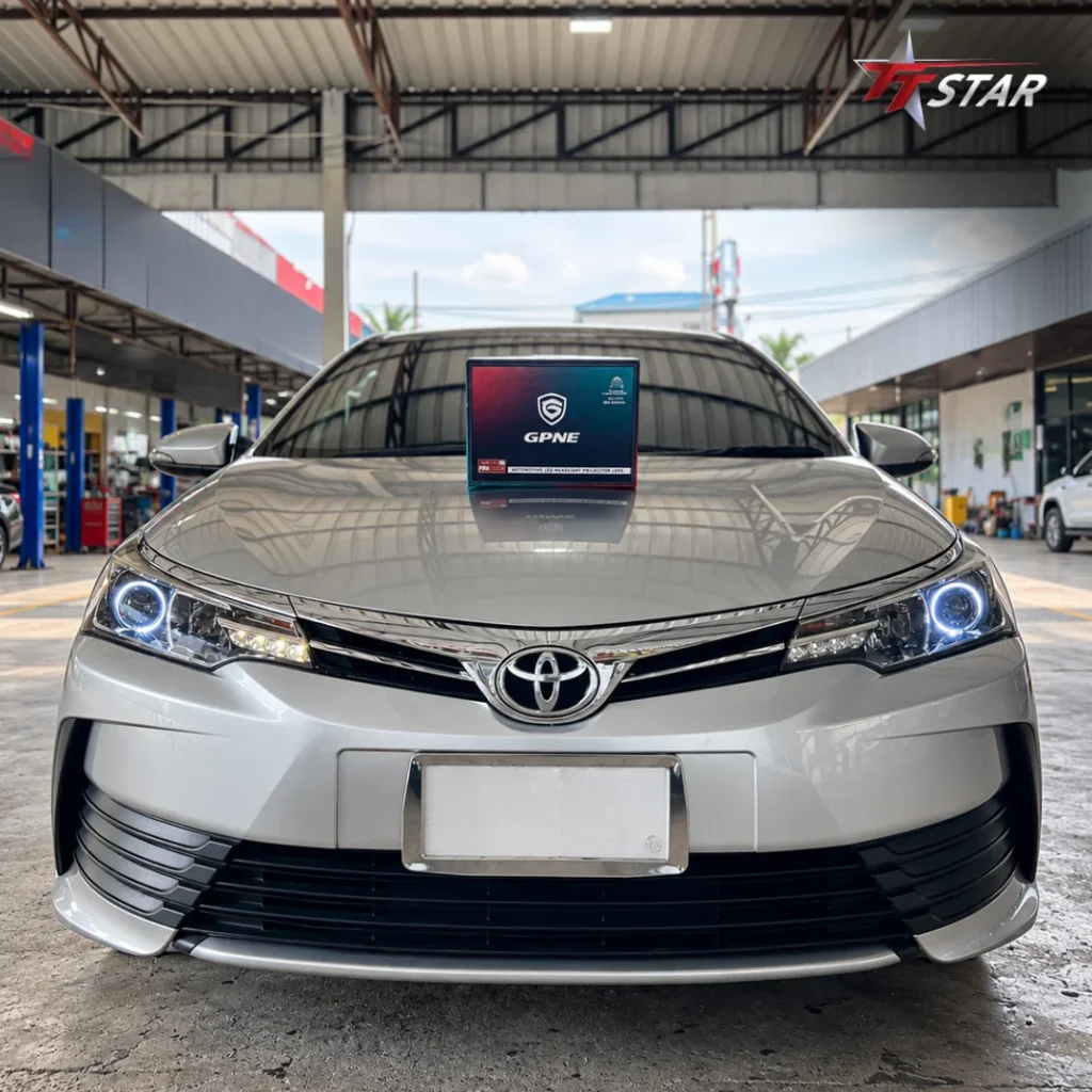 ติดตั้งไฟหน้า TOYOTA COROLLA ALTIS ด้วย GPNE GS50 - Nc Projector ลพบุรี