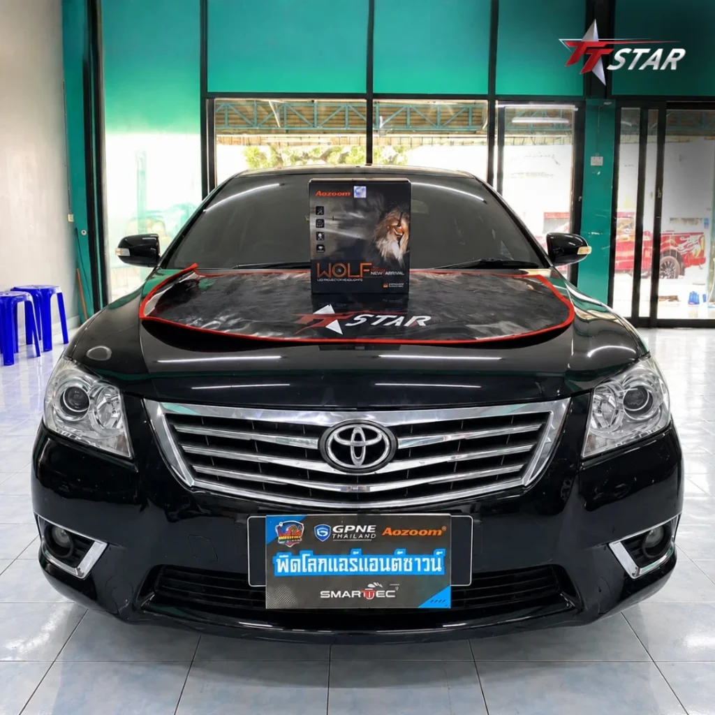 ติดตั้งไฟหน้า TOYOTA CAMRY ด้วย AOZOOM WOLF - เจซี คาร์เซอร์วิส พิษณุโลก
